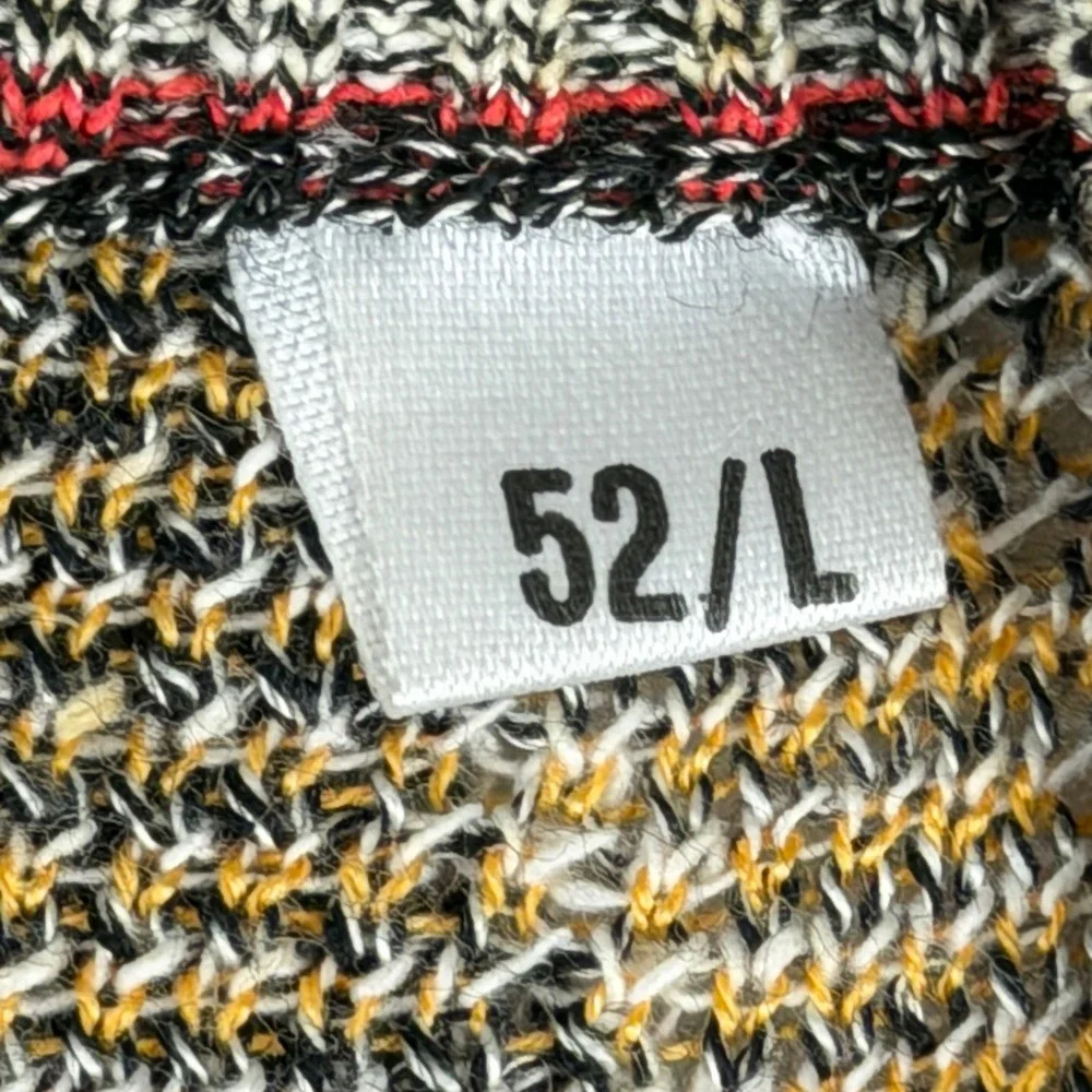 Pronto Uomo Sweater Mens Large (52/L) Made in Italy Argyle Cotton Crew Neck